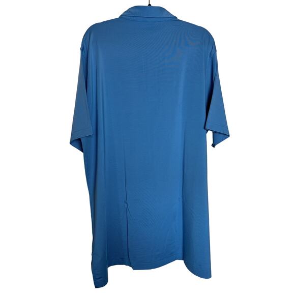 Peter Millar | Summer Comfort Blue with Purple Stripe Polo Shirt Size XXL - Picture 4 of 8